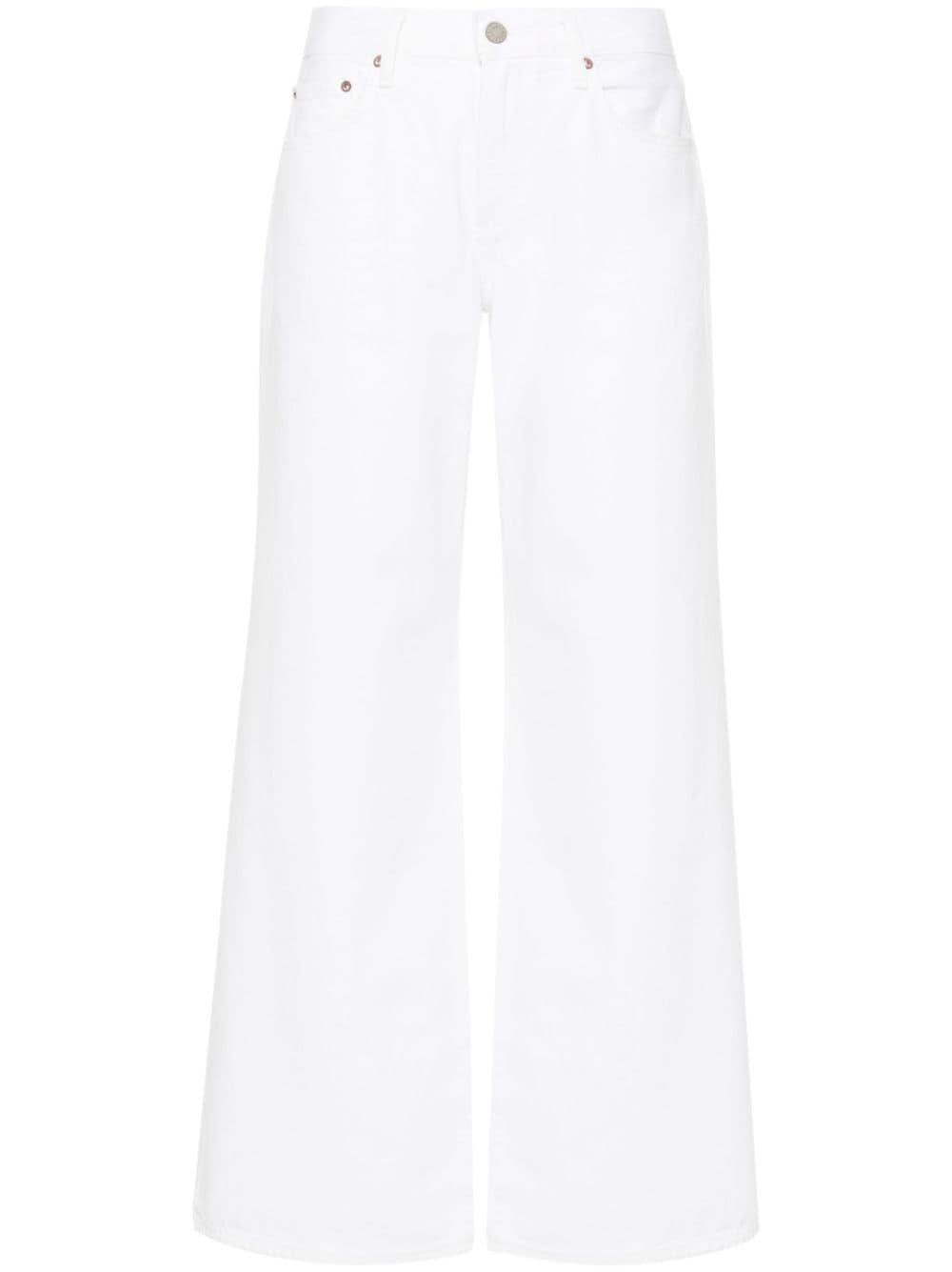 AGOLDE Clara low-rise flared jeans - White von AGOLDE