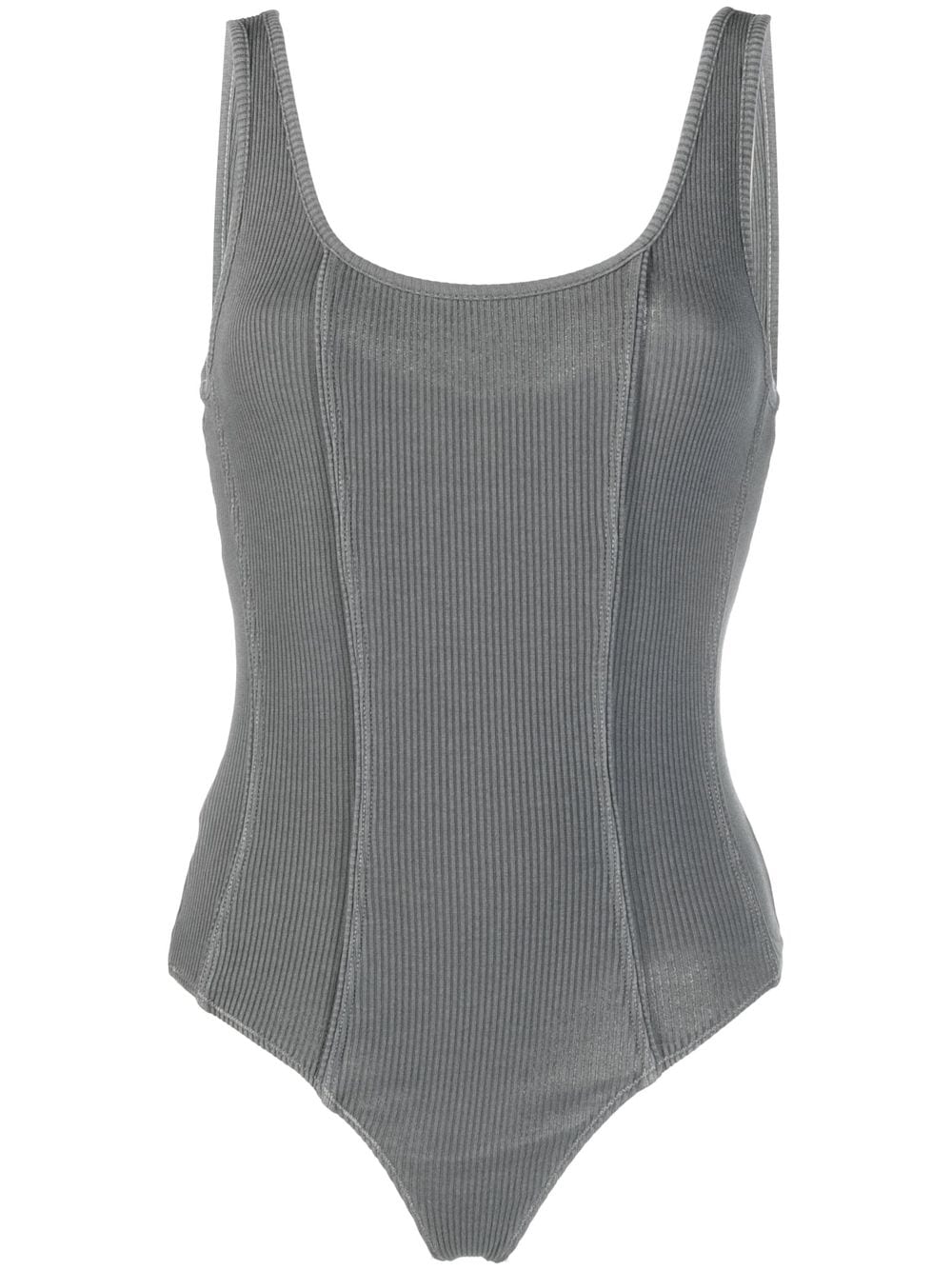 AGOLDE Elna ribbed bodysuit - Grey von AGOLDE