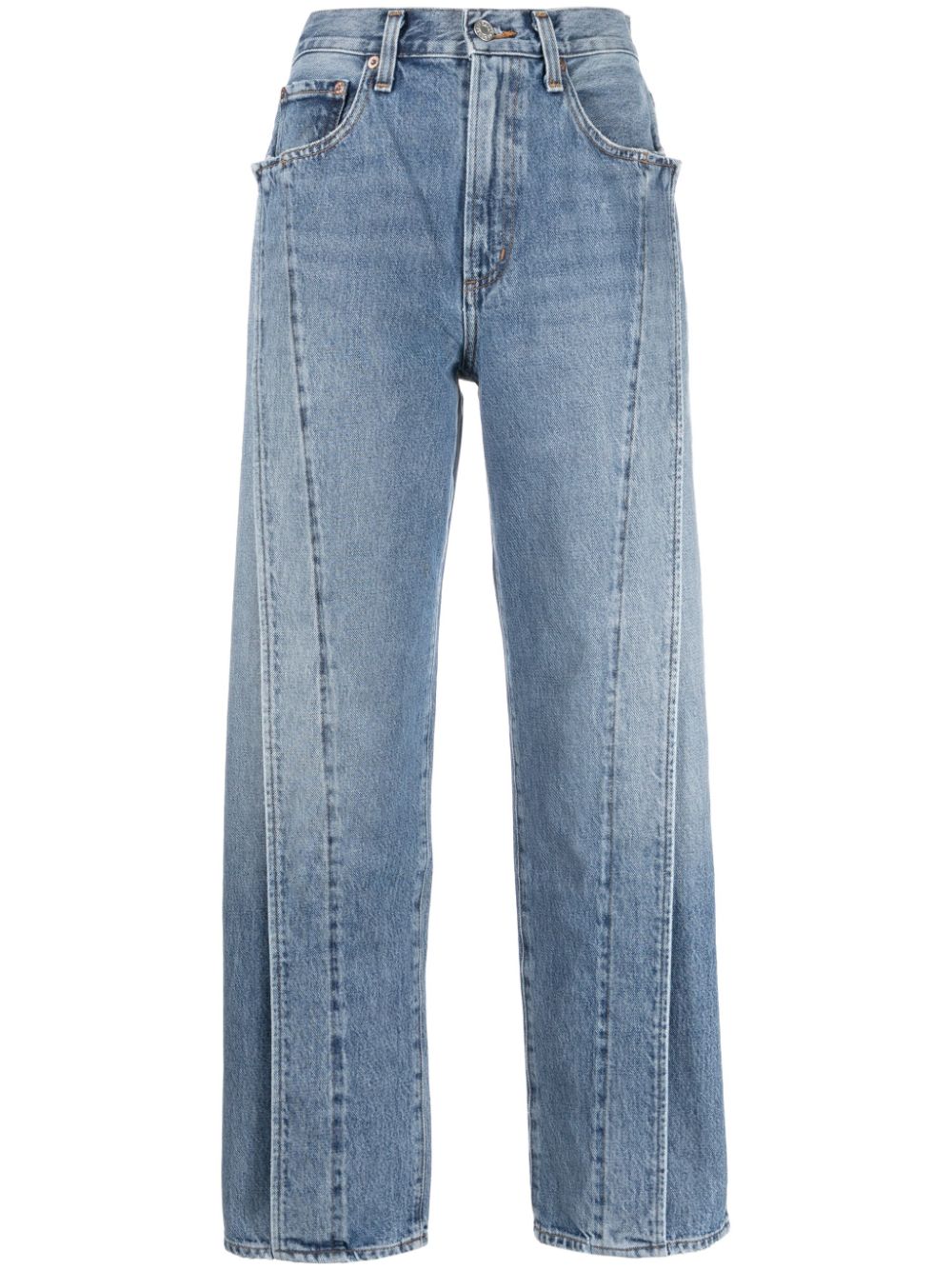 AGOLDE Fold Jean high-rise wide-leg jeans - Blue von AGOLDE