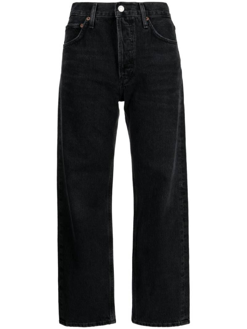 AGOLDE Parker dark-wash cropped jeans - Black von AGOLDE