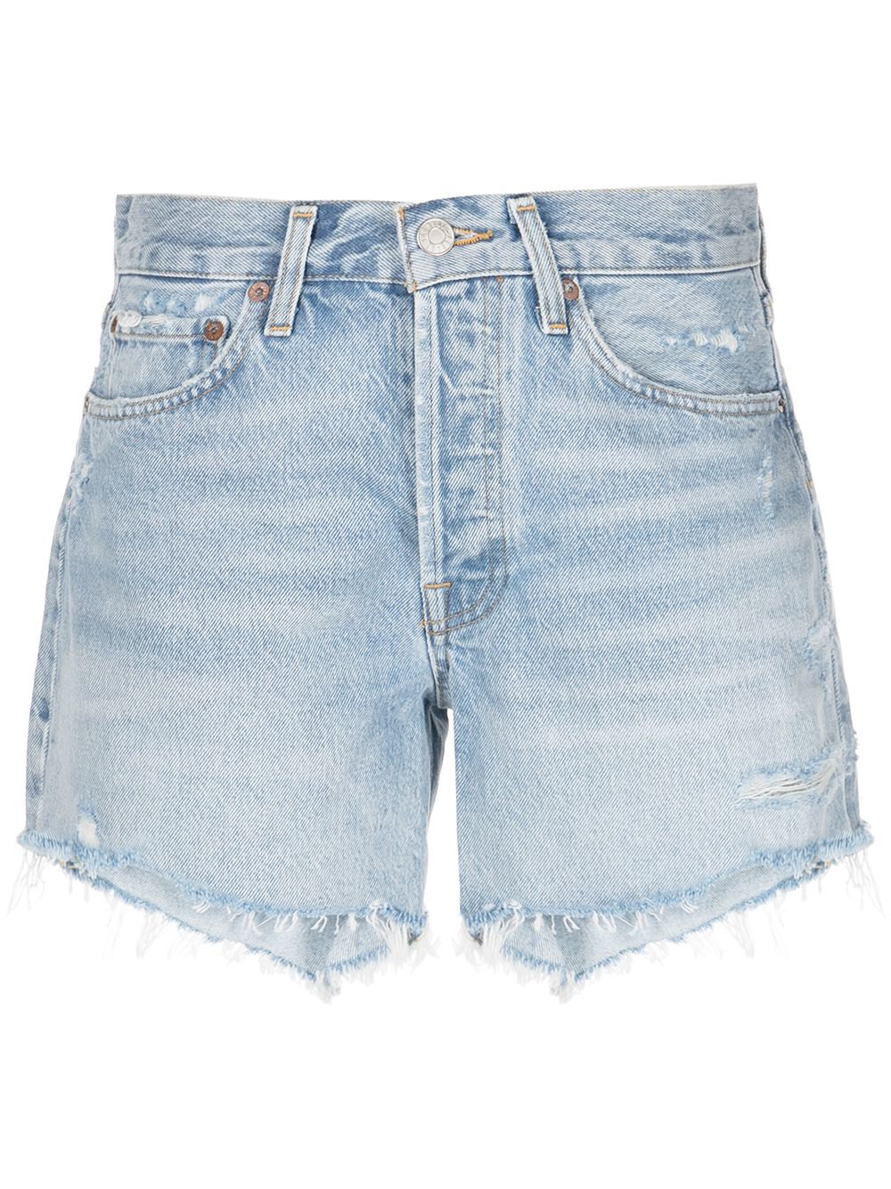 AGOLDE Parker high-waisted denim shorts - Blue von AGOLDE