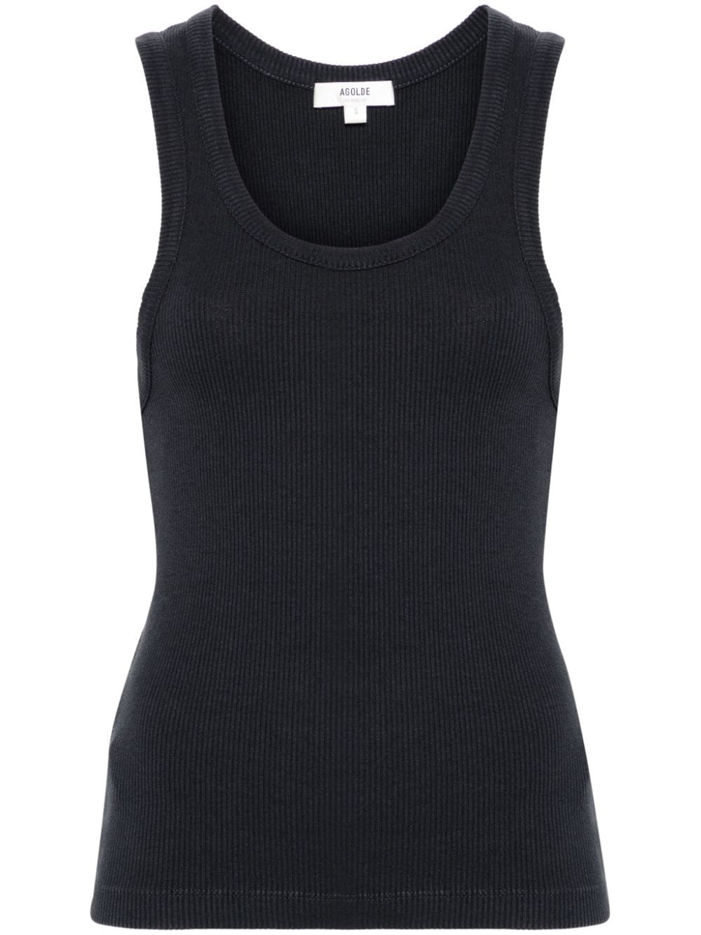 AGOLDE Poppy ribbed-knit tank top - Black von AGOLDE