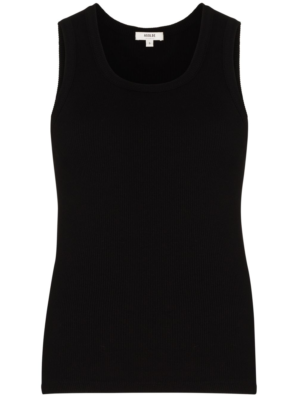 AGOLDE Poppy ribbed tank top - Black von AGOLDE