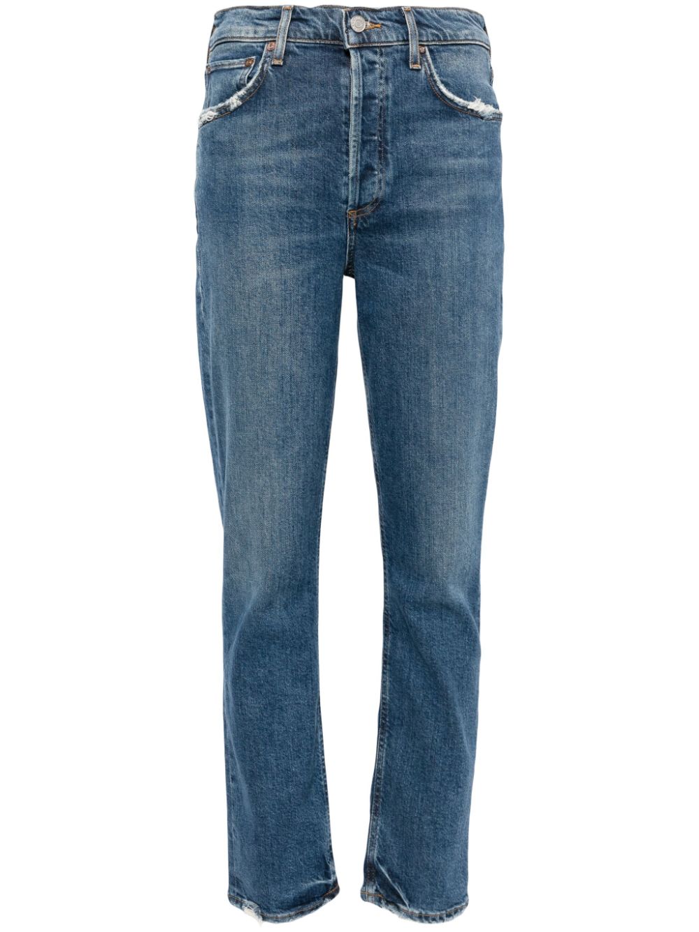 AGOLDE Riley high-rise straight-leg jeans - Blue von AGOLDE