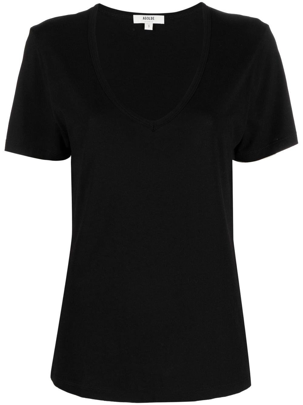 AGOLDE V-neck cotton-blend T-shirt - Black von AGOLDE