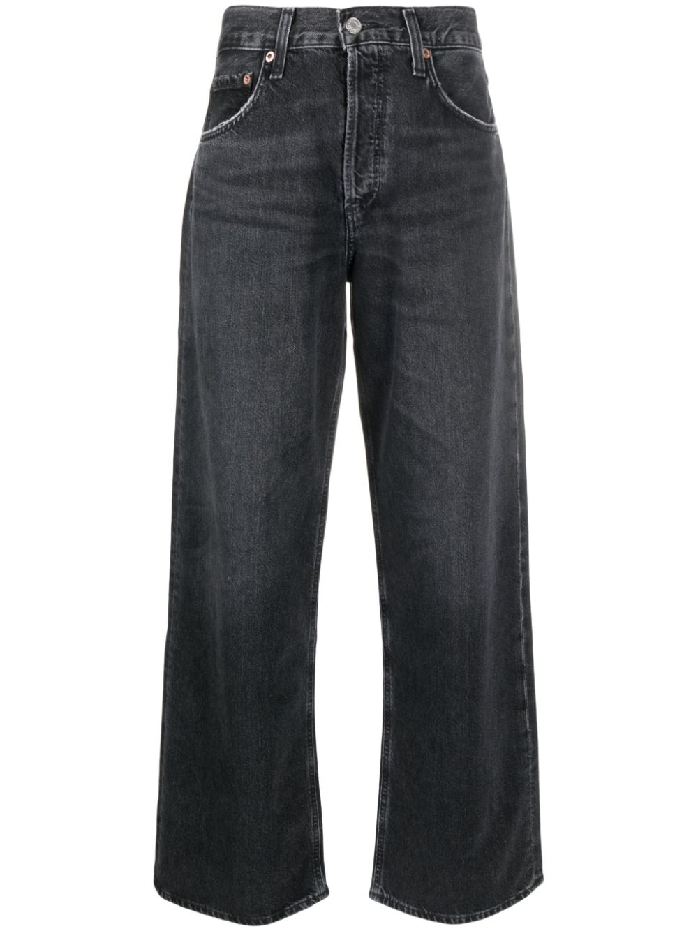 AGOLDE high-rise wide-leg jeans - Black von AGOLDE
