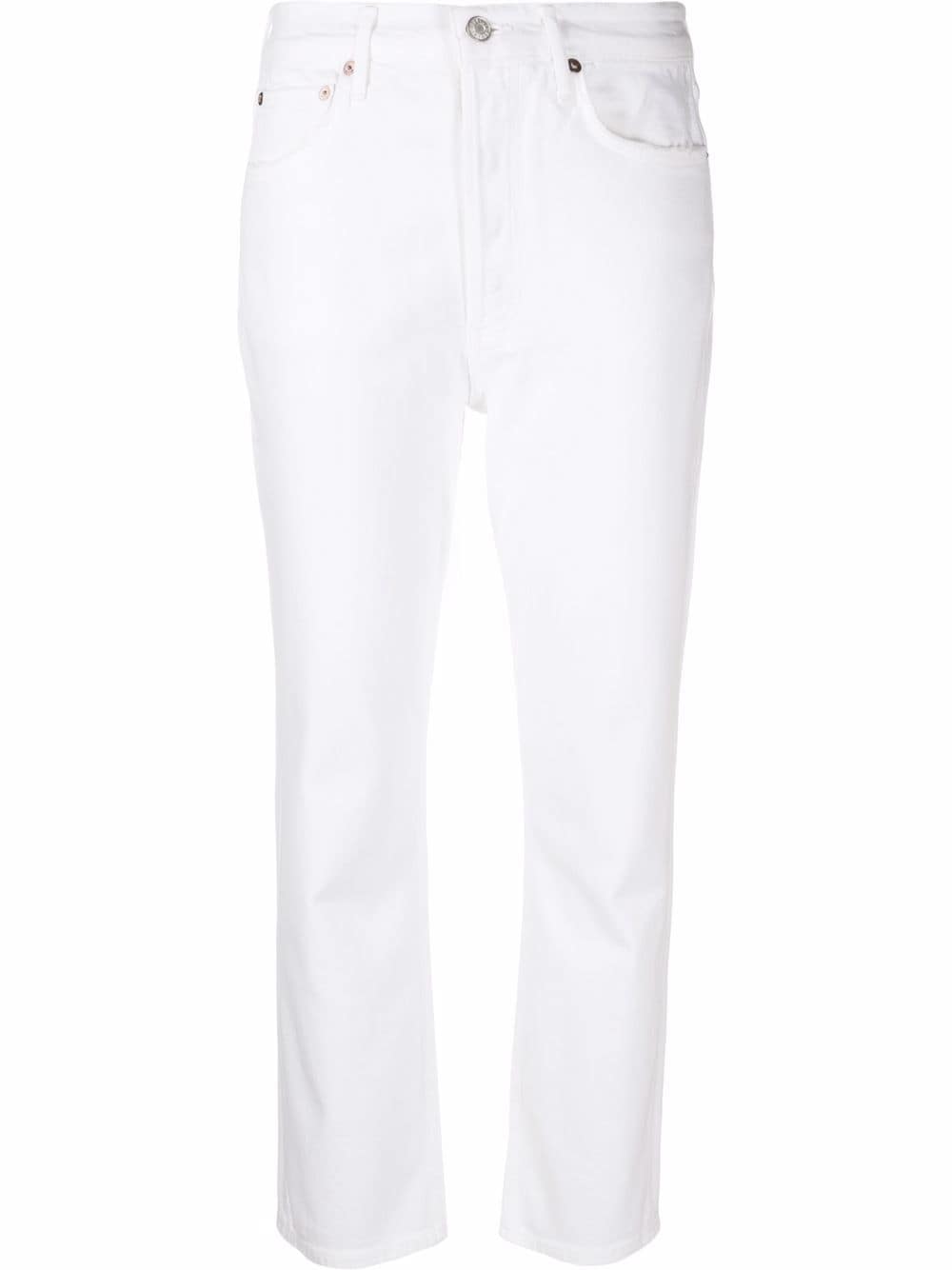 AGOLDE high-waist cropped jeans - White von AGOLDE