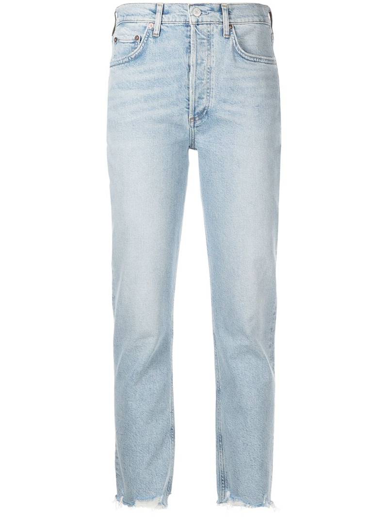 AGOLDE high-waisted cropped jeans - Blue von AGOLDE