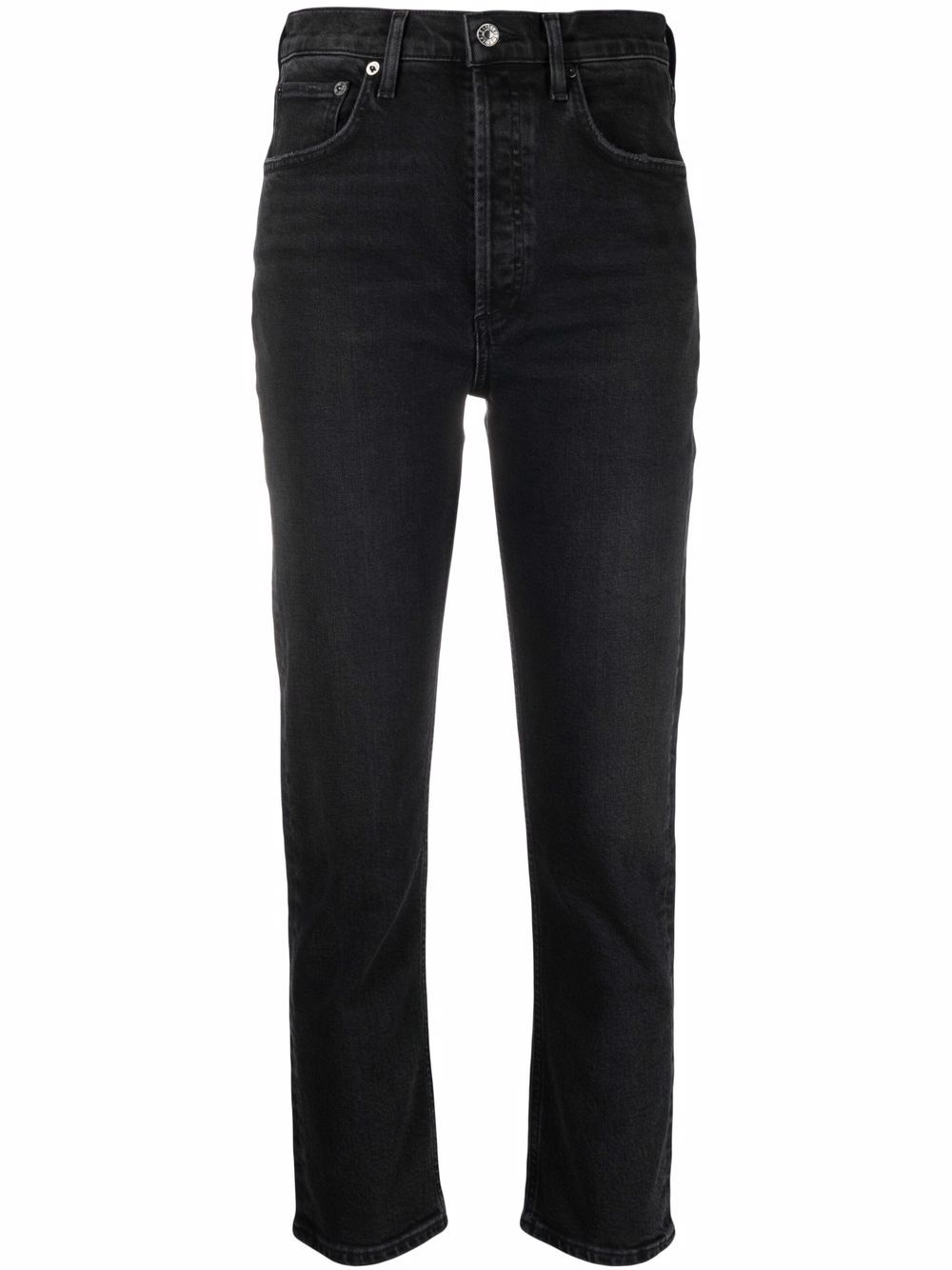 AGOLDE high-waisted straight-leg jeans - Black von AGOLDE