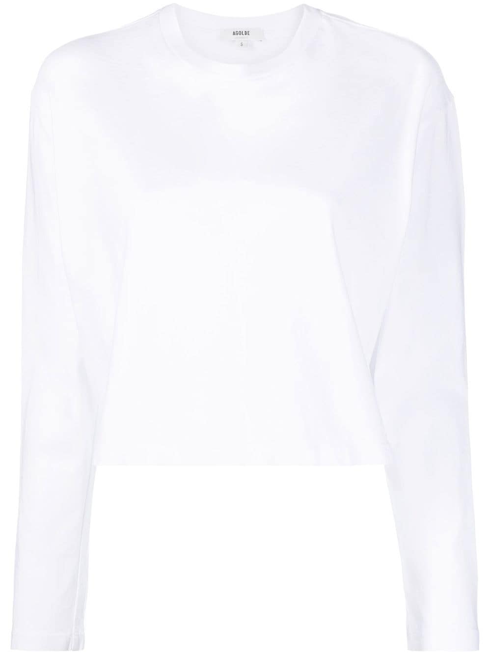 AGOLDE long-sleeve crop top - White von AGOLDE