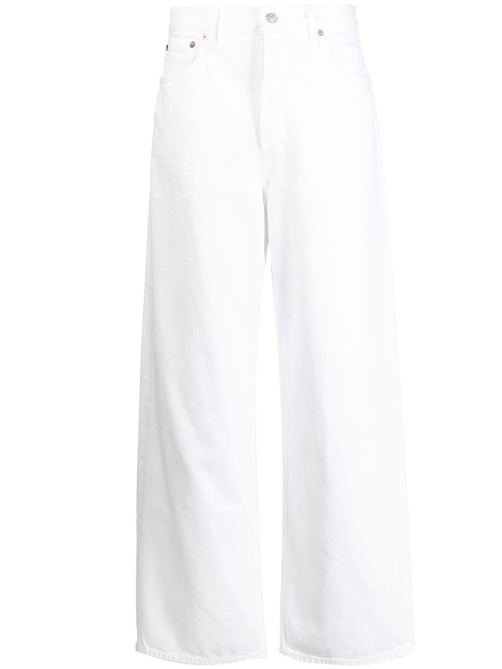 AGOLDE organic-cotton wide-leg trousers - White von AGOLDE