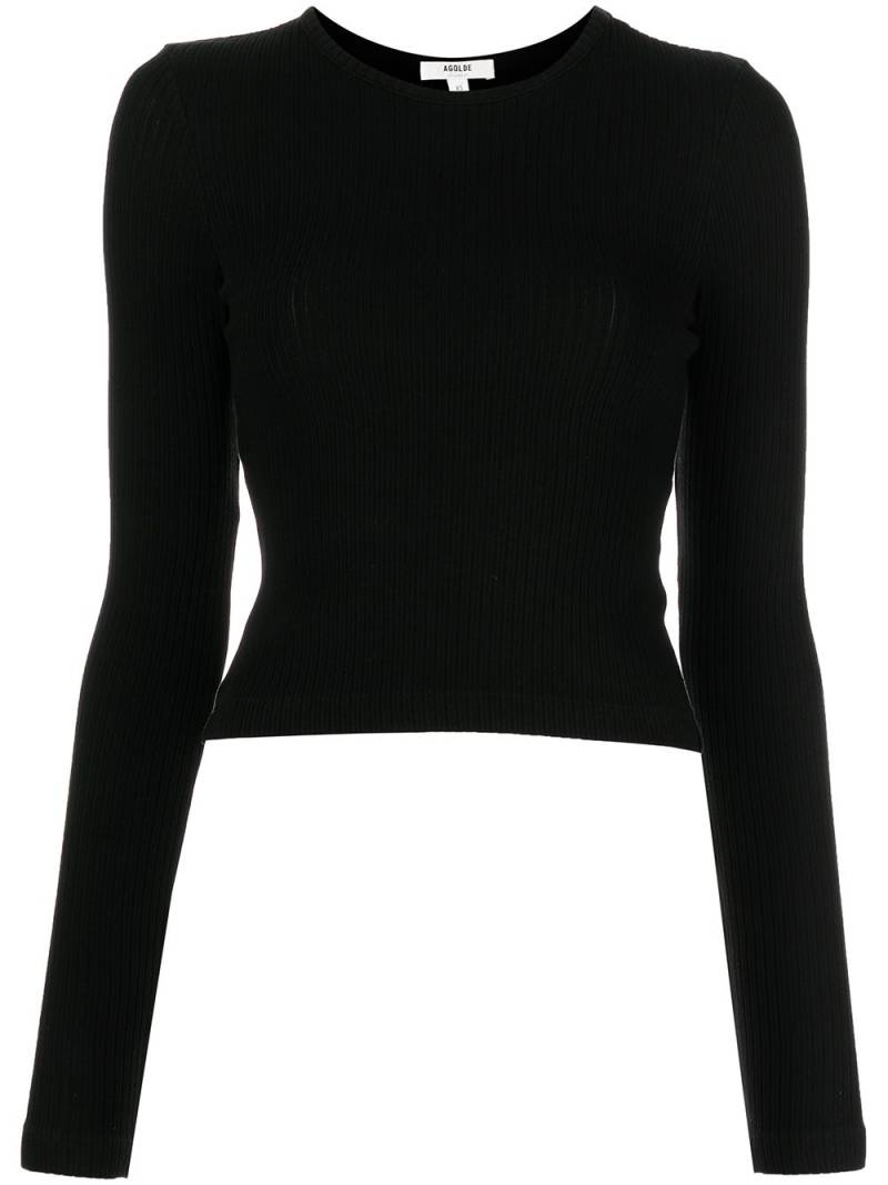 AGOLDE stretch-cotton long-sleeved T-shirt - Black von AGOLDE