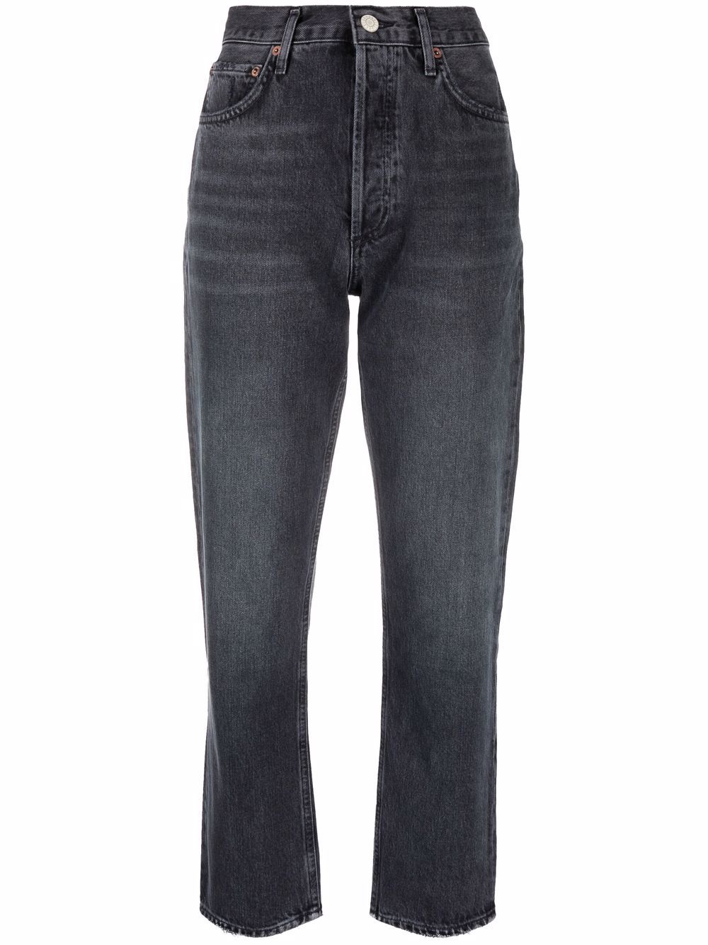 AGOLDE tapered-leg cropped jeans - Black von AGOLDE