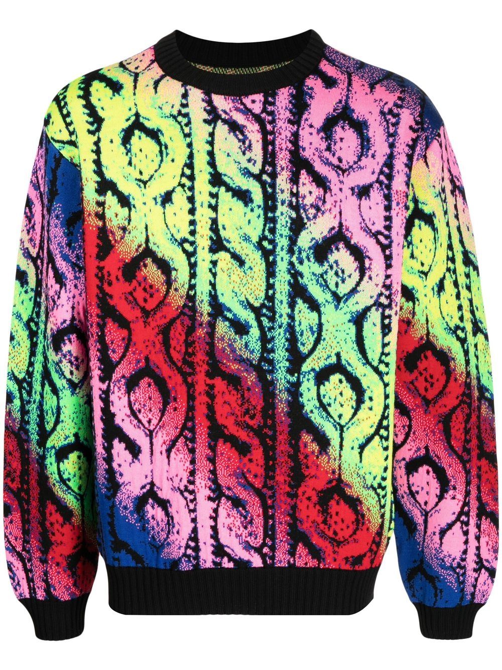 AGR cable-knit merino sweater - Multicolour von AGR