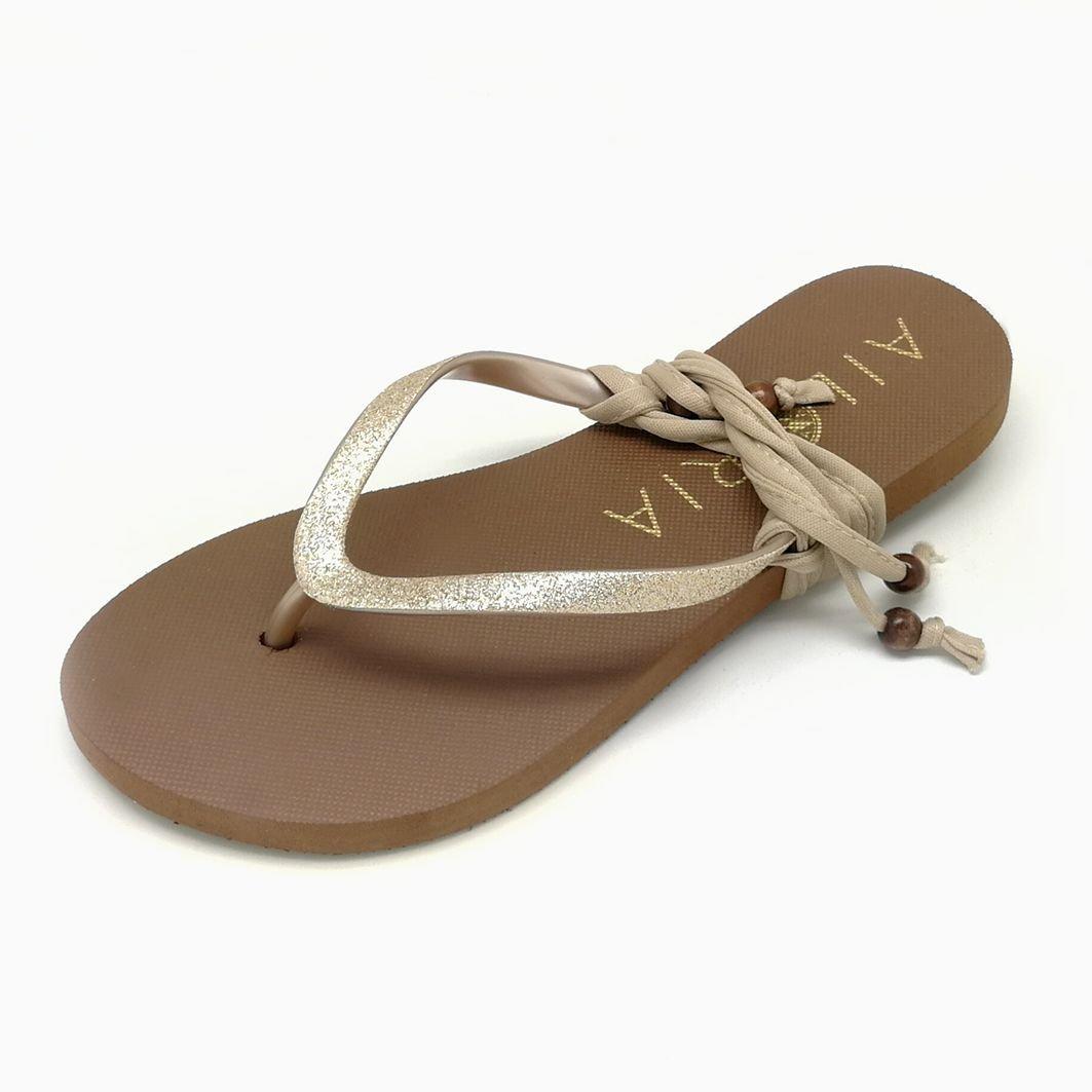 Pampelonne Zehensandalen Damen Gold 36 von AILORIA