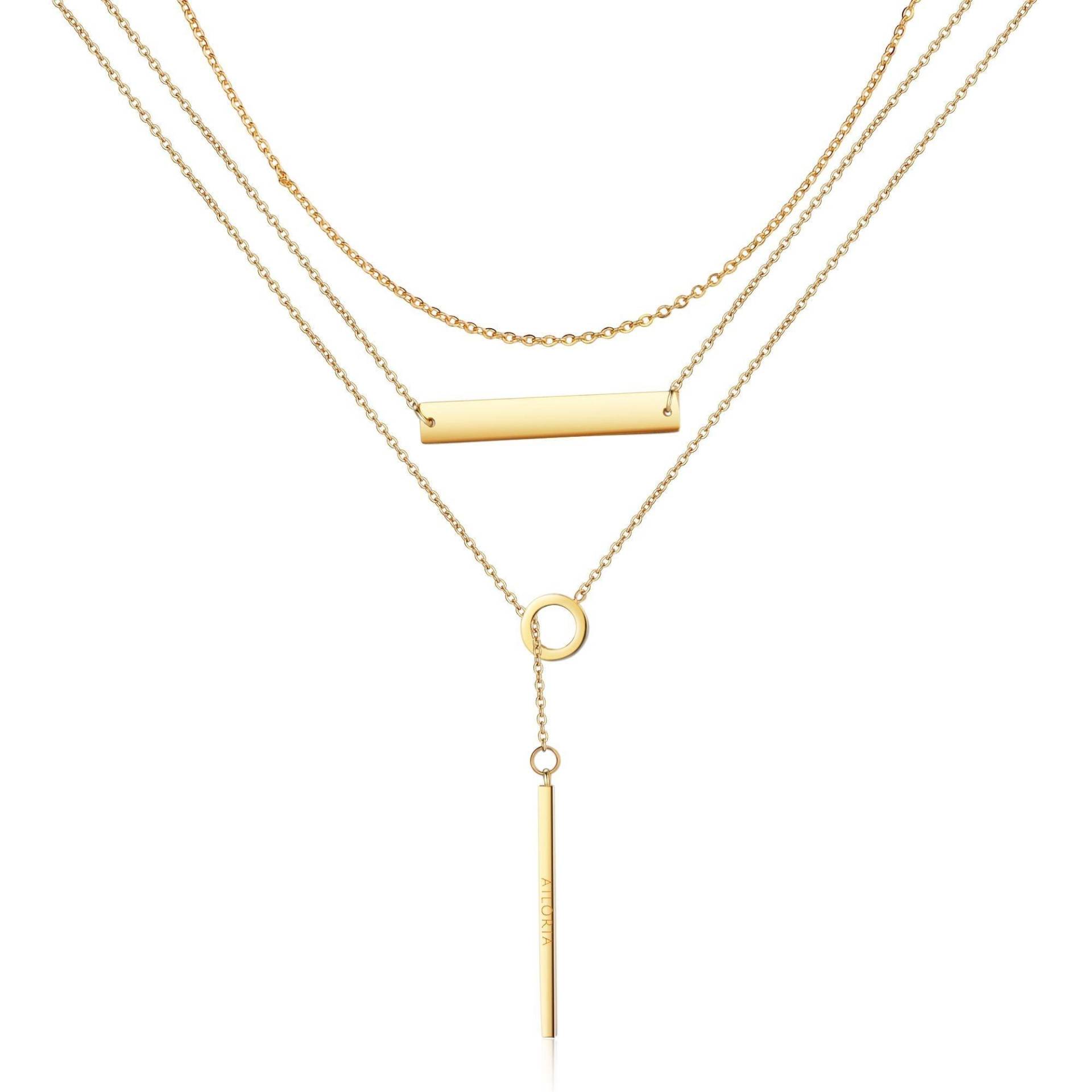 Arielle Halskette Damen Gold 43cm von AILORIA