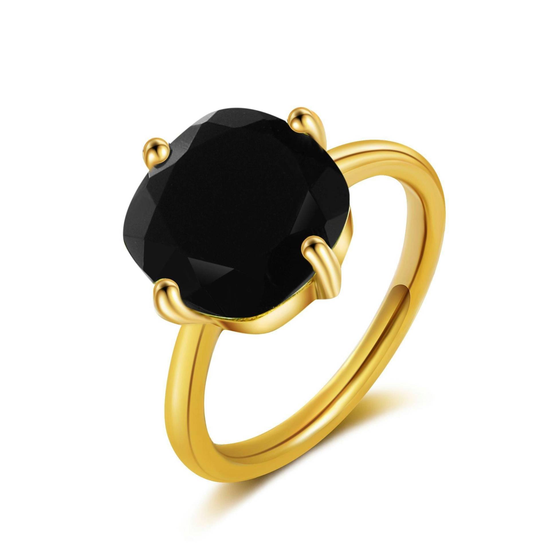 Églantine Ring Onyx Damen Gold 54mm von AILORIA