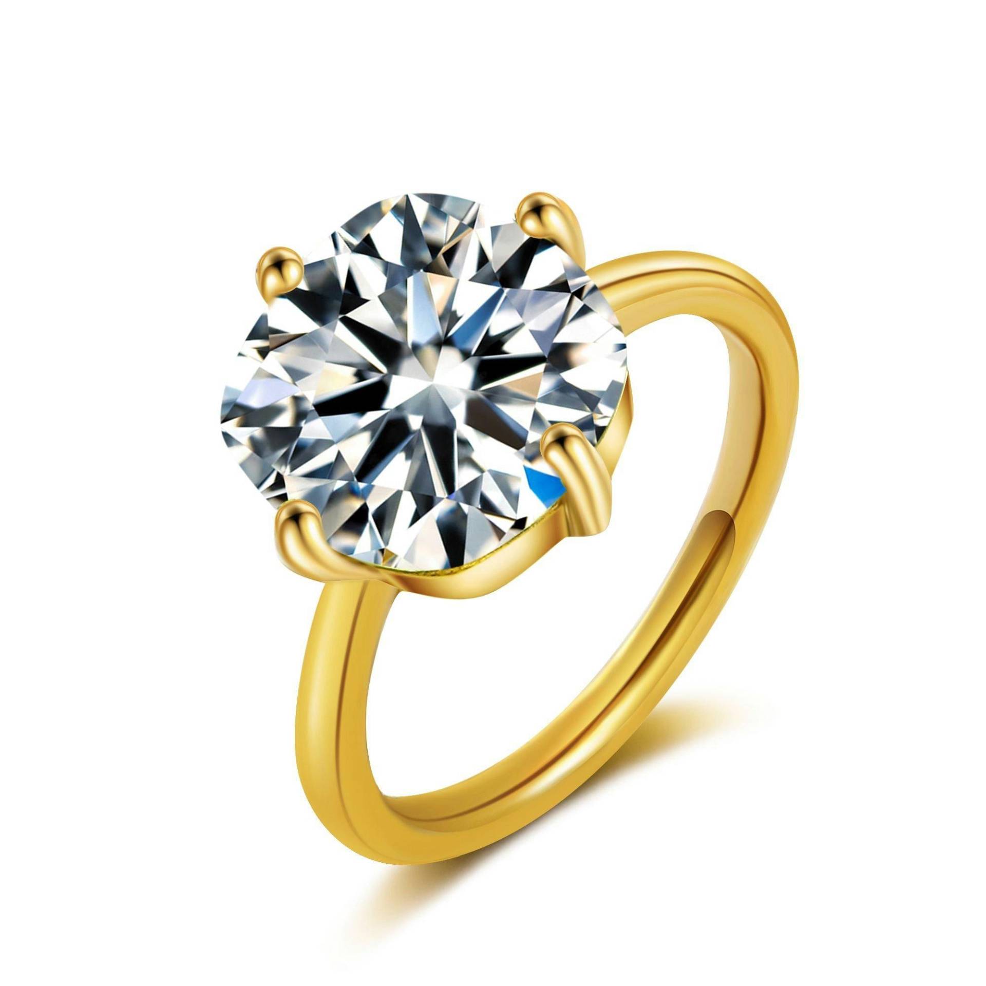 Églantine Ring Silberkristall Damen Gold 50mm von AILORIA