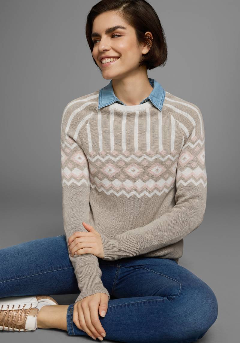 AJC Jacquardpullover, mit Norwegermuster in verschiedenen Farbvarianten von AJC