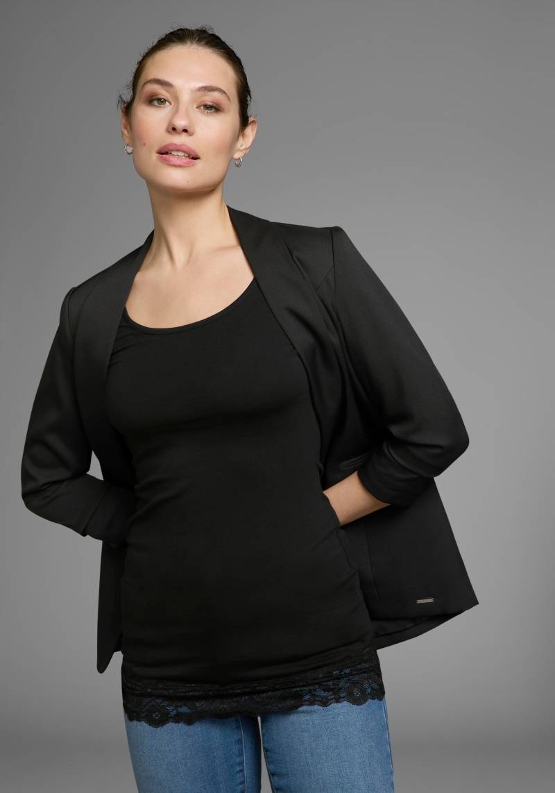 AJC Longshirt, Langarm, figurbetonter Schnitt, unifarben, Rundhalsausschnitt von AJC