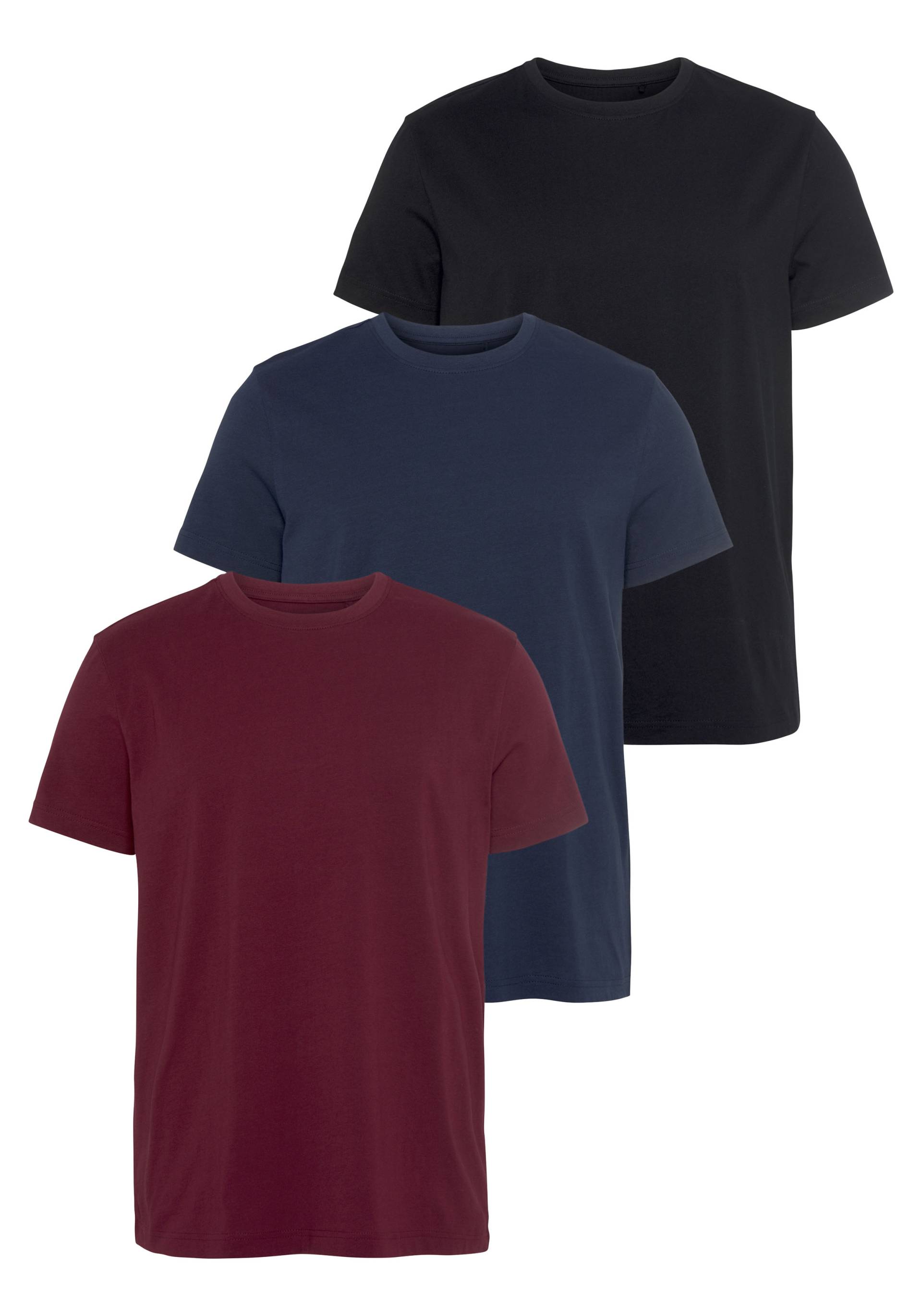 AJC T-Shirt, (Set, 3 tlg., 3er-Pack), aus reiner Baumwolle von AJC