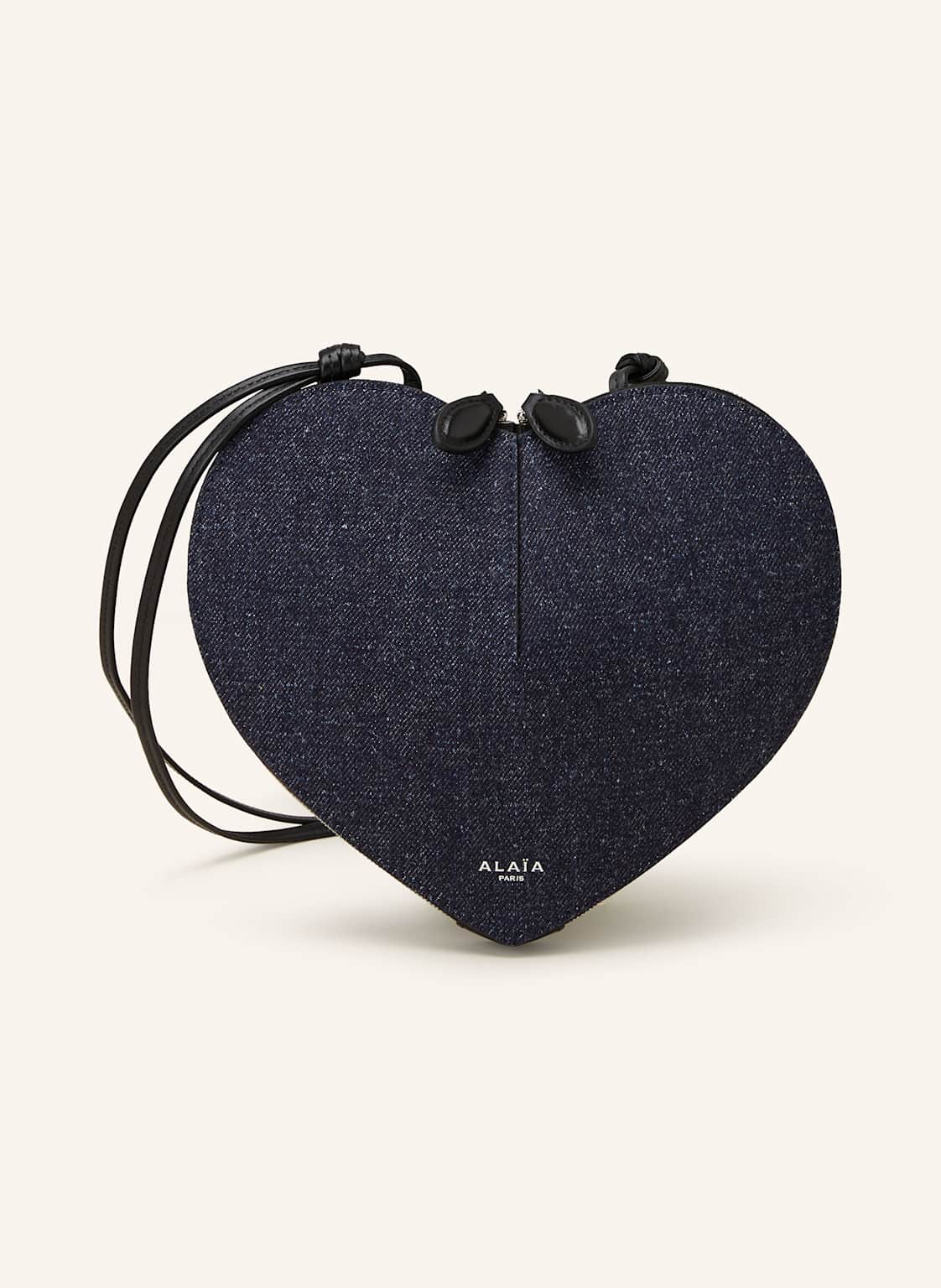 Alaïa Umhängetasche Le Coeur In Jeansoptik blau Alaïa Umhängetasche Le Coeur In Jeansoptik blau von ALAÏA
