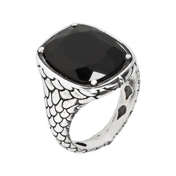 Ring Mit Maxi Spinello Black Silver 925 Damen Schwarz 60 von ALBERT M.