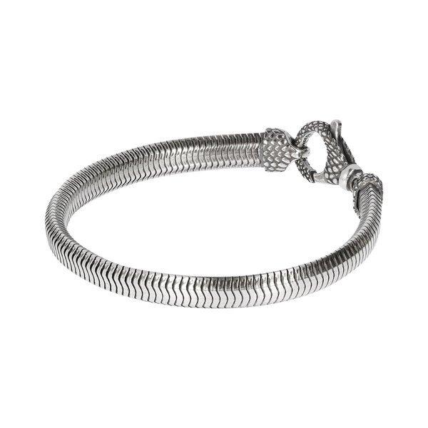 Schlangenarmband Mit Texturverschluss Damen Silber 21cm von ALBERT M.