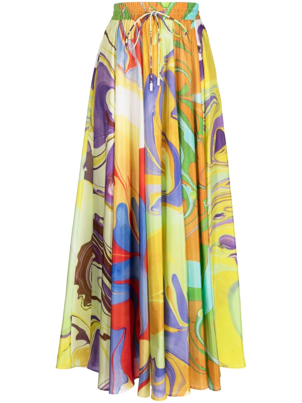 ALEMAIS Luca graphic-print pleated skirt - Multicolour von ALEMAIS
