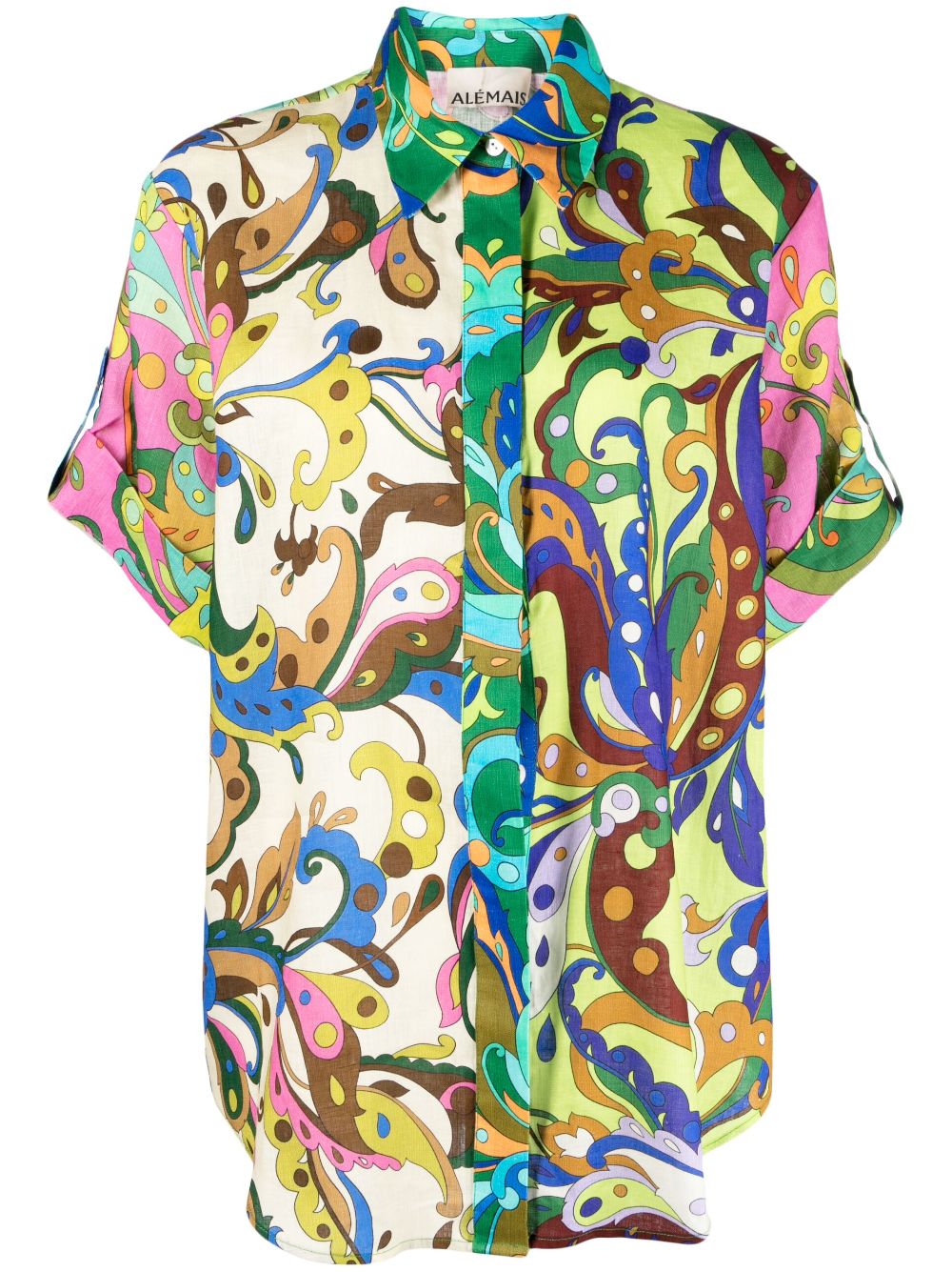 ALEMAIS Yvette floral-print linen shirt - Green von ALEMAIS