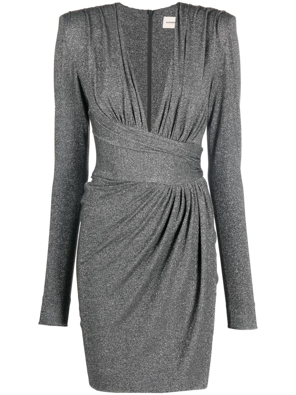 Alexandre Vauthier metallic draped mini dress - Silver von Alexandre Vauthier