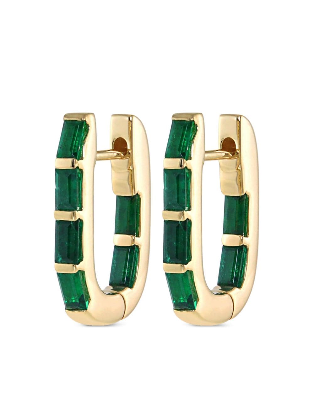 ALINKA 18kt yellow gold Linka emerald hoop earrings von ALINKA