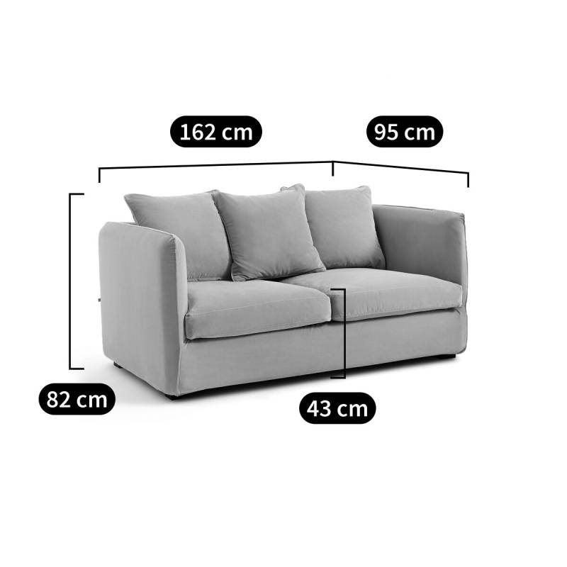 2-Sitzer-Sofa Néo Chiquito, Samt von AM.PM