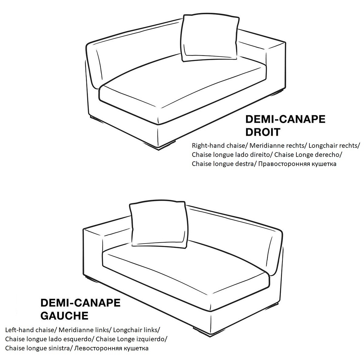 Sofa-Element Lazare, Tweed-Optik von AM.PM