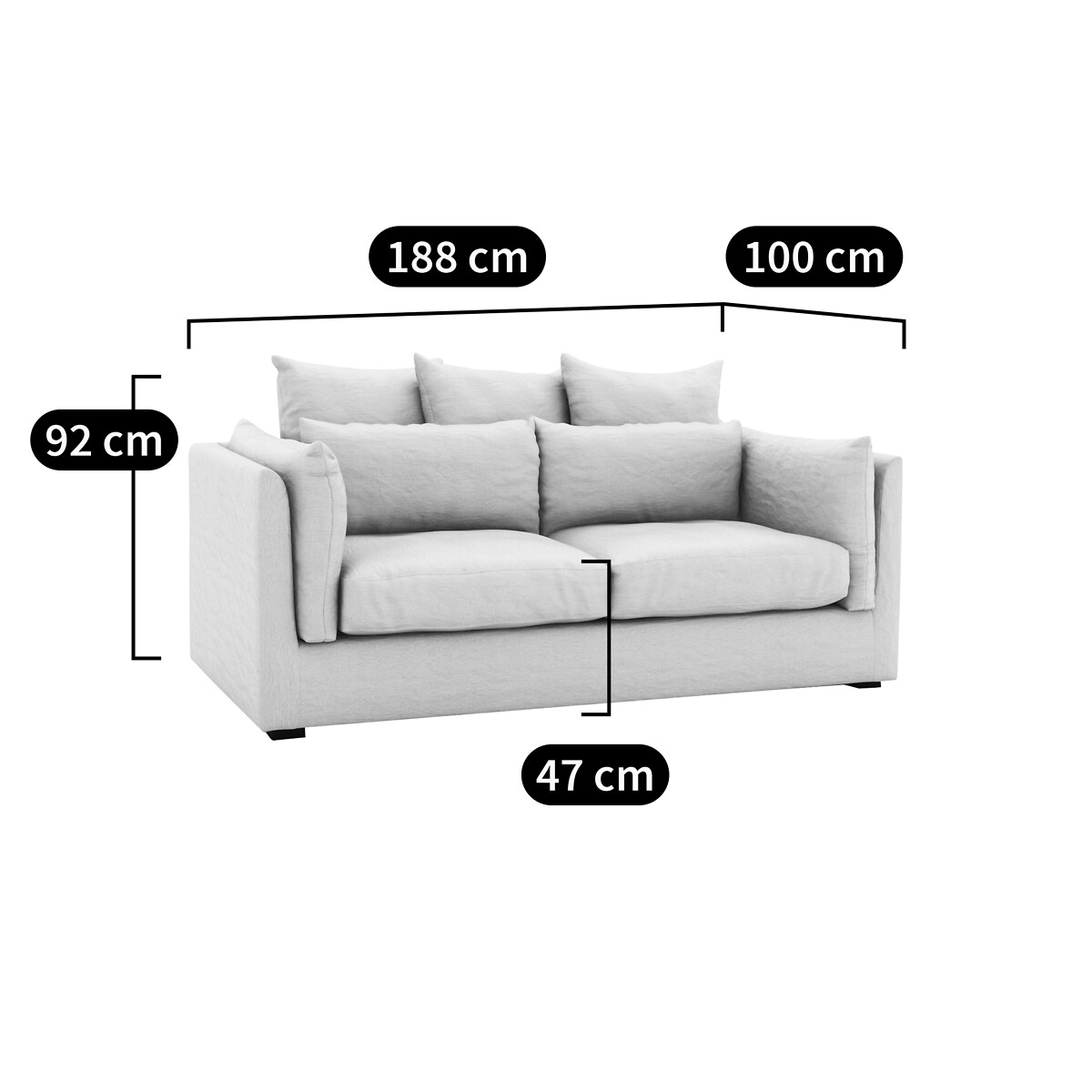 Sofa Mariano, Recycling-Strukturgewebe von AM.PM