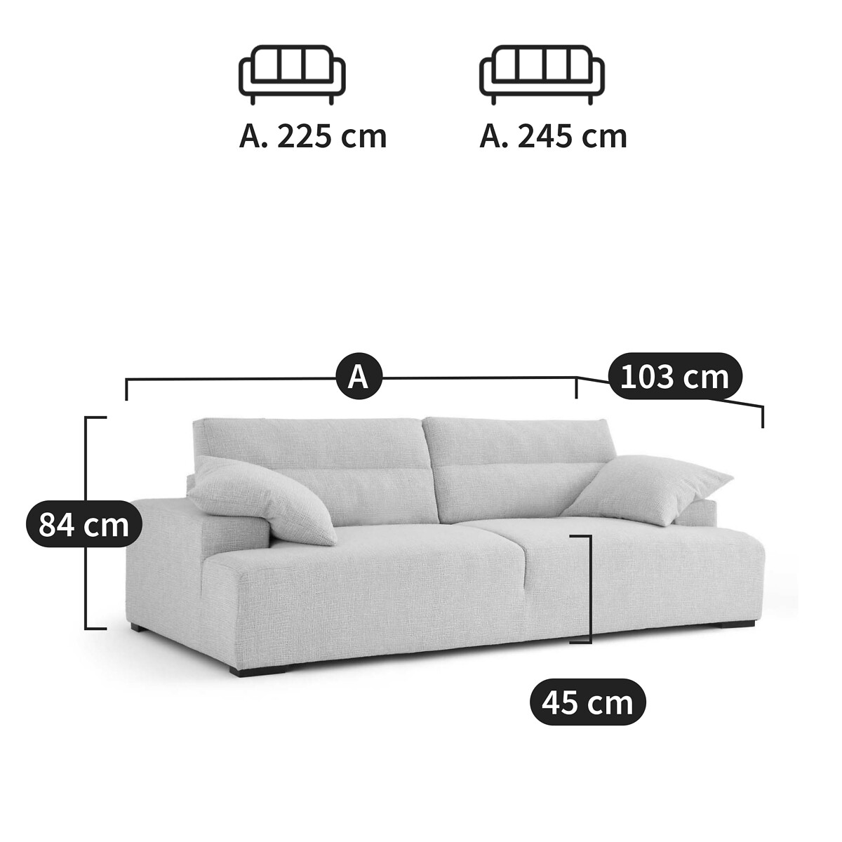 Sofa Pietro, Samt von AM.PM