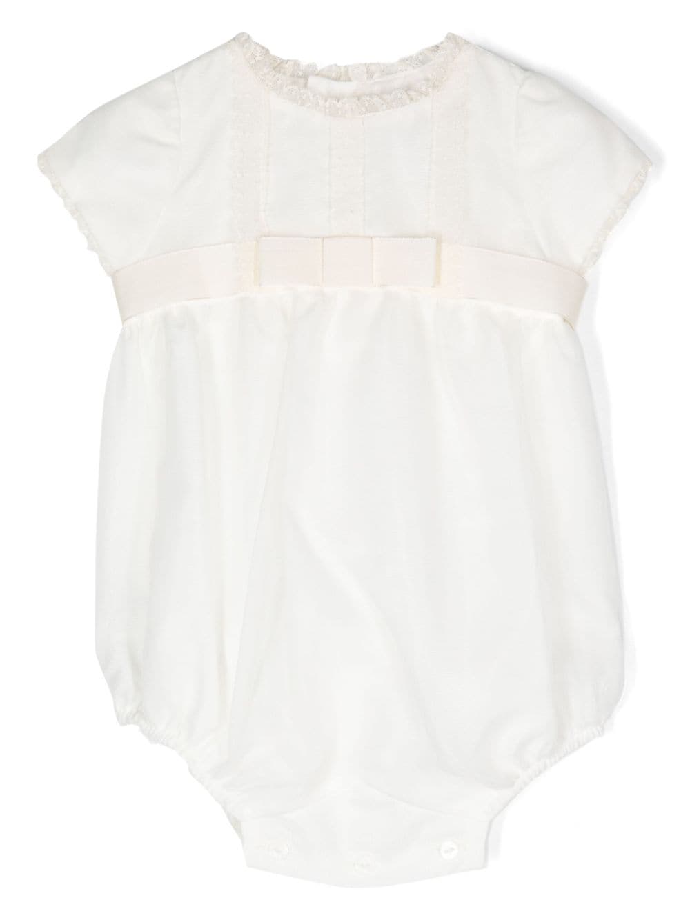 AMAYA lace-trimmed moire body - White von AMAYA