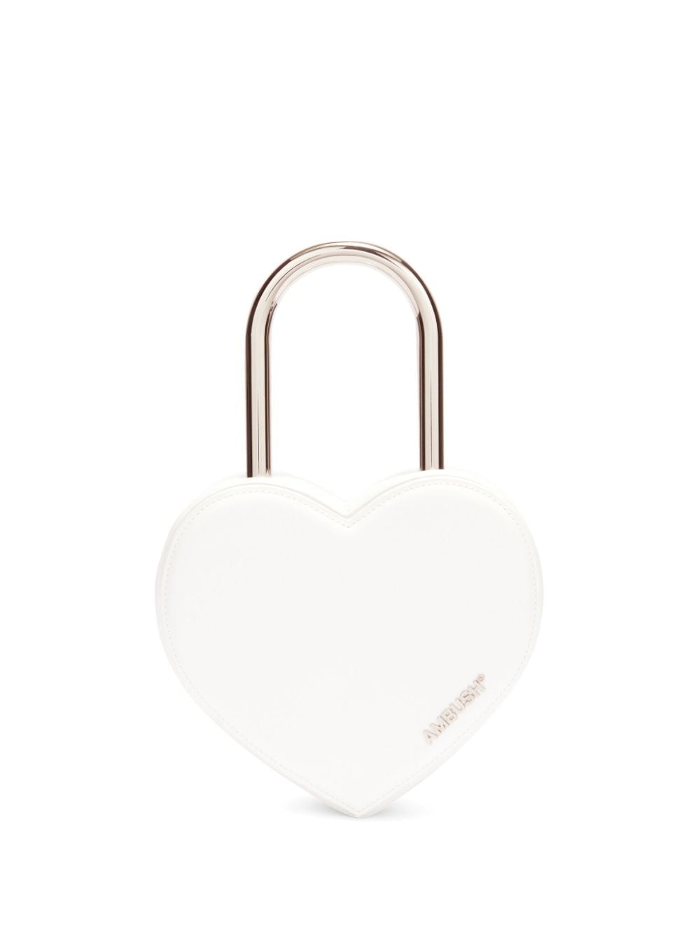 AMBUSH Heart Padlock leather tote bag - White von AMBUSH