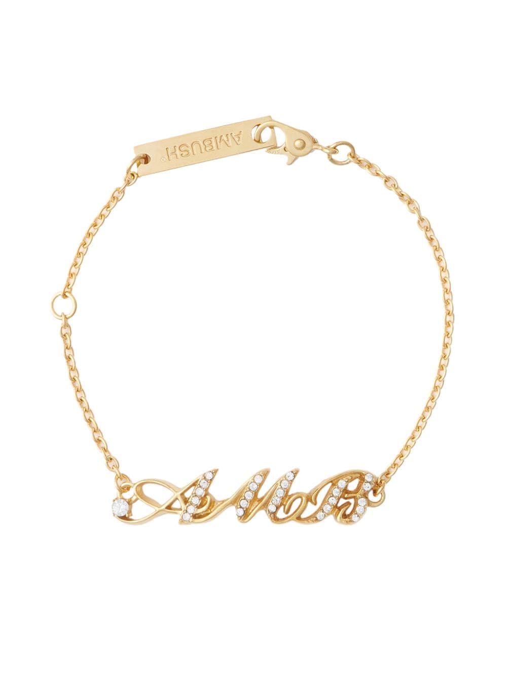 AMBUSH Initial crystal-embellished bracelet - Gold von AMBUSH