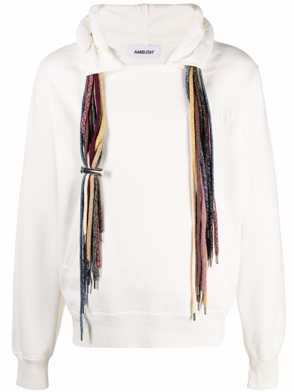 AMBUSH drawstring cotton hoodie - White von AMBUSH