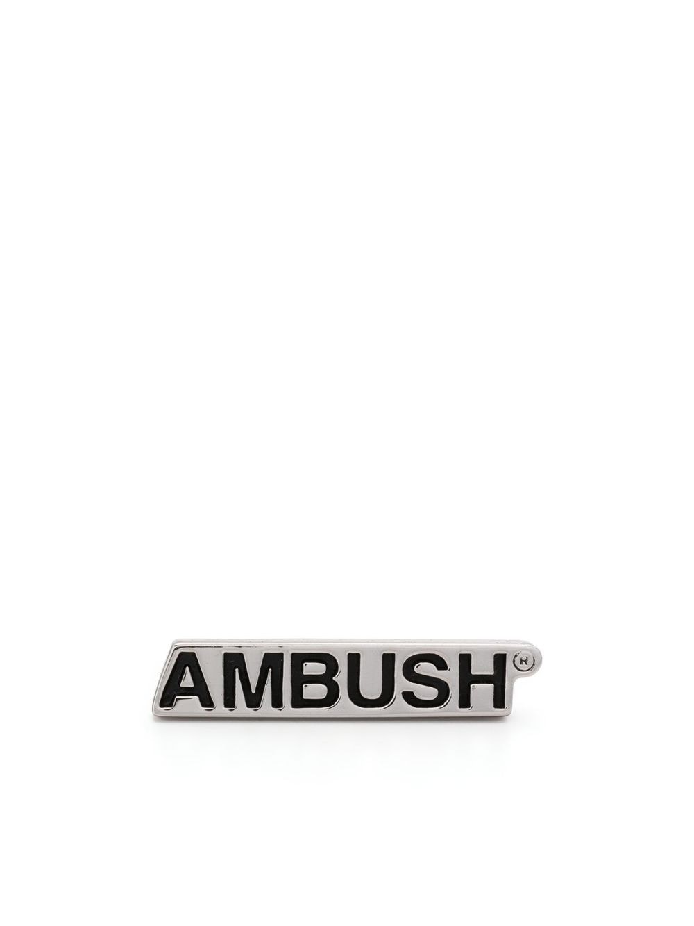 AMBUSH Name Plate engraved earrings - Silver von AMBUSH