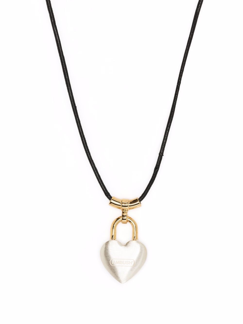 AMBUSH heart padlock pendant necklace - Black von AMBUSH