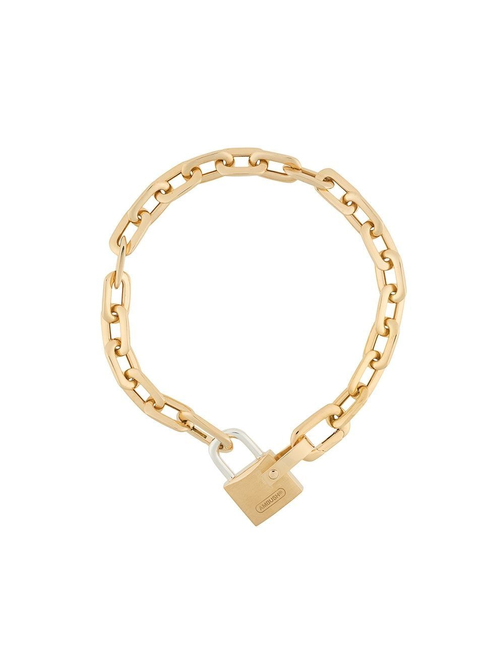 AMBUSH small padlock chain bracelet - Gold von AMBUSH