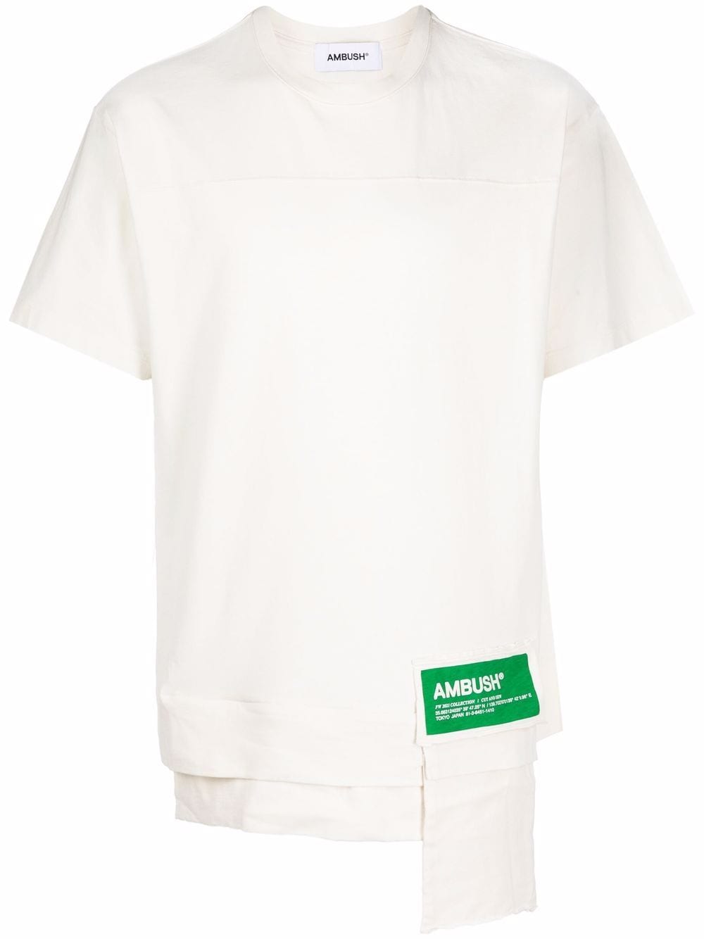 AMBUSH waist-pocket logo-patch T-shirt - Neutrals von AMBUSH