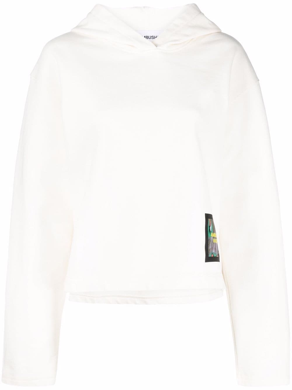AMBUSH WKSP logo-print hoodie - White von AMBUSH