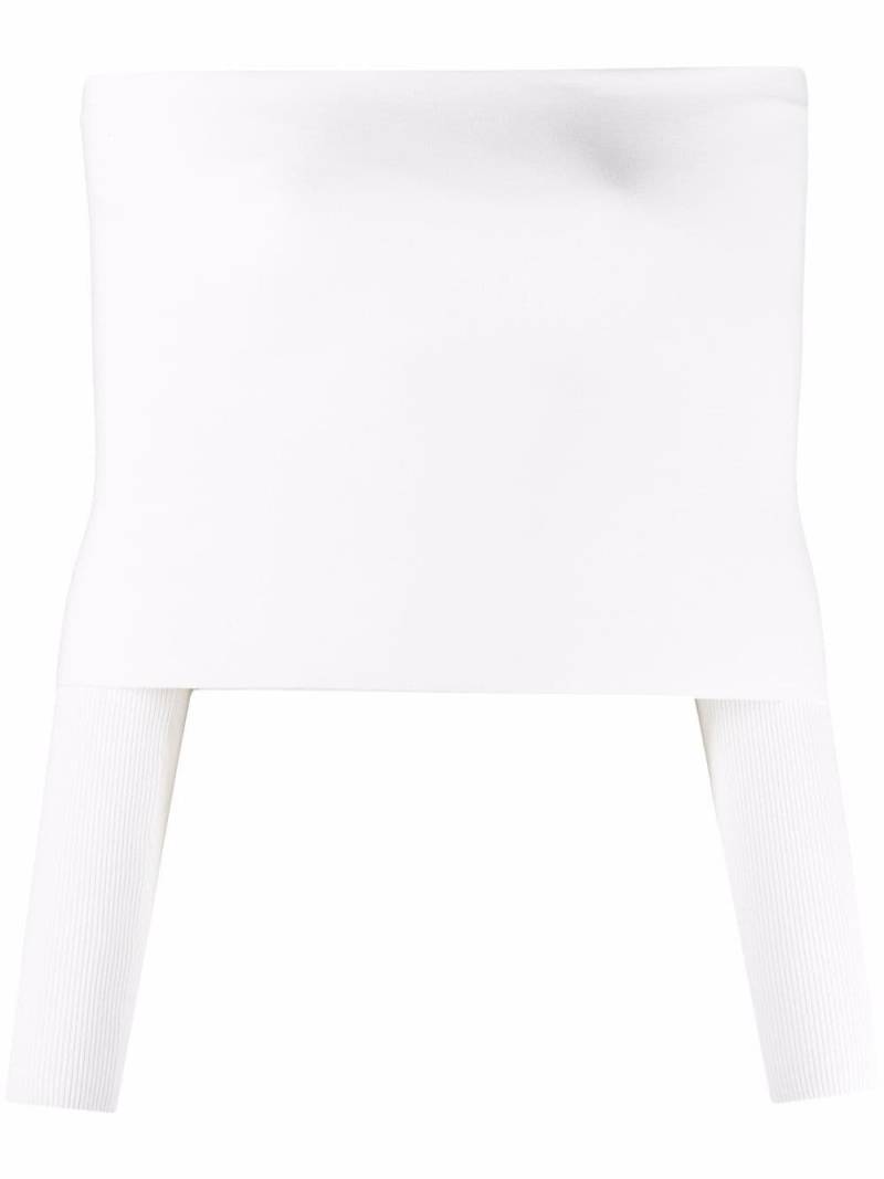 AMBUSH bandeau off-the-shoulder blouse - White von AMBUSH