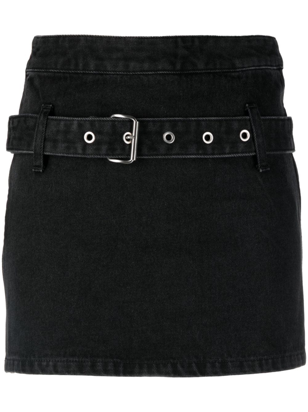 AMBUSH belted denim miniskirt - Black von AMBUSH