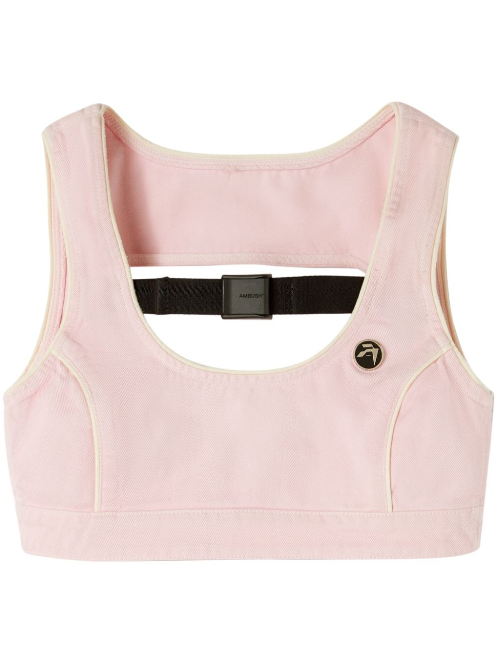 AMBUSH contrasting-trim cotton sports bra - Pink von AMBUSH