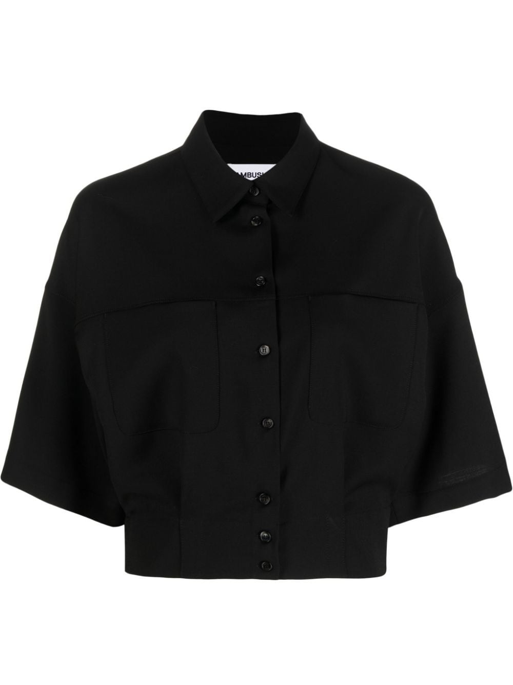 AMBUSH cropped cotton shirt - Black von AMBUSH