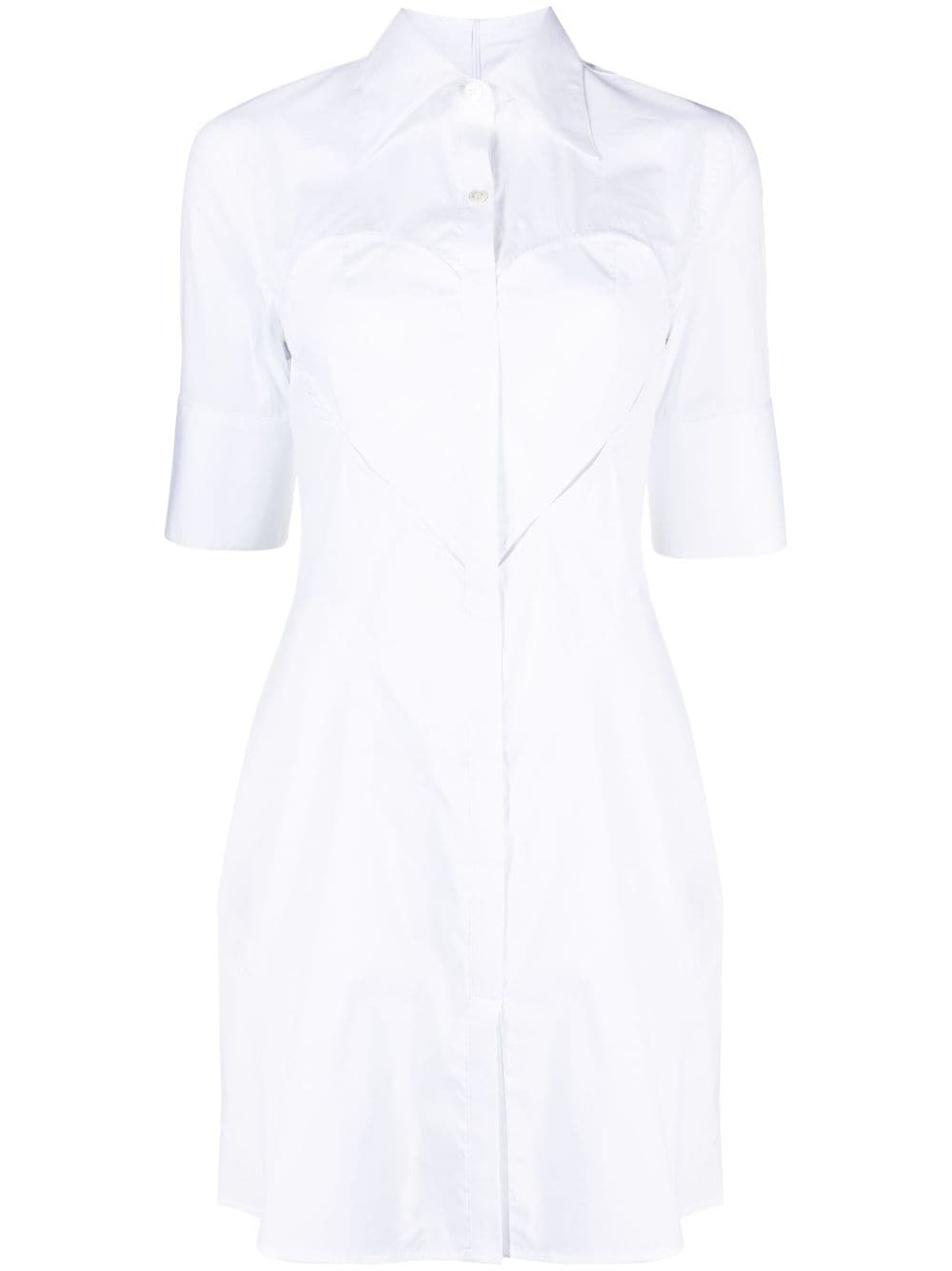 AMBUSH cut-out heart shirtdress - White von AMBUSH